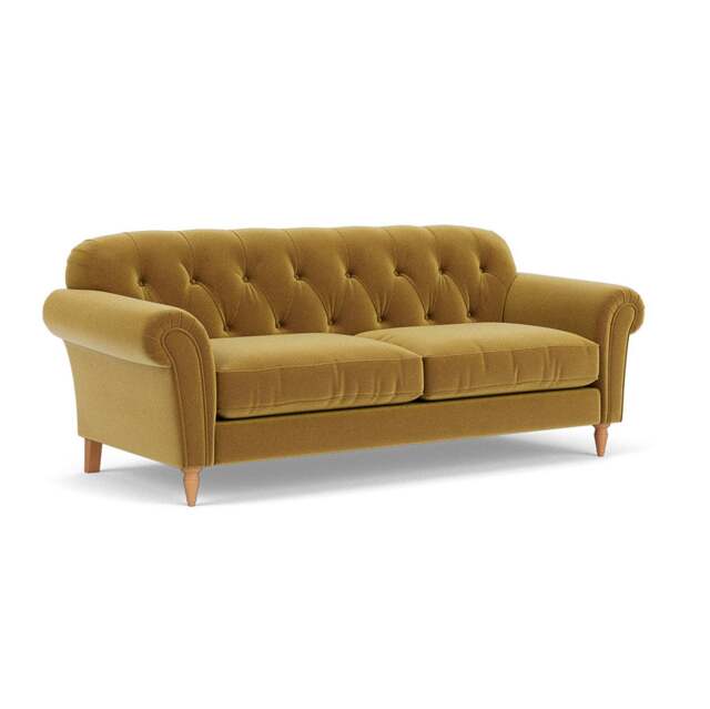 4 Seater Sofa - Mustard - Matt Velvet - Chapman - The Cotswold Company - image 1