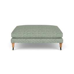 Foot Stool - Lake - Herringbone Weave - Taylor Small - The Cotswold Company - thumbnail 2
