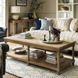 Camille Limewash Oak Large Coffee Table - The Cotswold Company - thumbnail 2