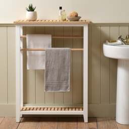 Bathroom Towel Rail - Chester Pure White - The Cotswold Company - thumbnail 3