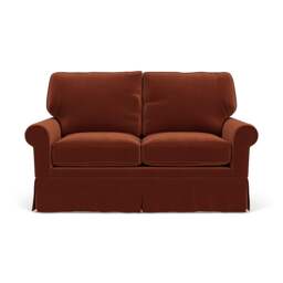 2 Seater Sofa - Brick - Matt Velvet - Dawson - The Cotswold Company - thumbnail 2