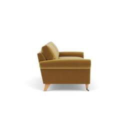 4 Seater Sofa - Mustard - Matt Velvet - Osbourne - The Cotswold Company - thumbnail 3