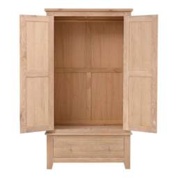 Double Wardrobe - Inglesham Whitewash Oak - The Cotswold Company - thumbnail 6