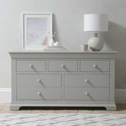 7 Drawer Wide Chest - Chantilly Pebble Grey - The Cotswold Company - thumbnail 2