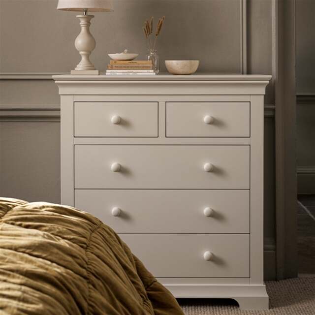 5 Drawer Chest - Chantilly Warm White - The Cotswold Company - image 1