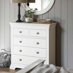 5 Drawer Chest - Chantilly Warm White - The Cotswold Company - thumbnail 2