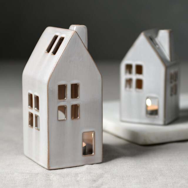 Stoneware Village House Large - Candle Holder - The Cotswold Company - image 1