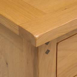 Oakland Rustic Oak 3 Drawer Bedside Table - The Cotswold Company - thumbnail 6