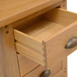 Oakland Rustic Oak 3 Drawer Bedside Table - The Cotswold Company - thumbnail 5