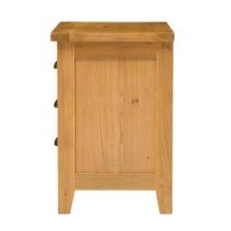 Oakland Rustic Oak 3 Drawer Bedside Table - The Cotswold Company - thumbnail 4