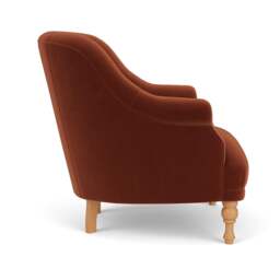 Armchair - Brick - Matt Velvet - Everett - The Cotswold Company - thumbnail 3