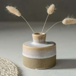 Vase White Speckle Stoneware - The Cotswold Company