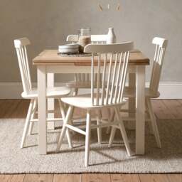 Square Extending Dining Table - Chester Classic Cream - The Cotswold Company
