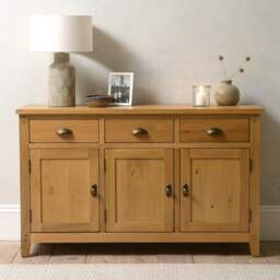 Oakland Rustic Oak Large Sideboard - The Cotswold Company - thumbnail 1