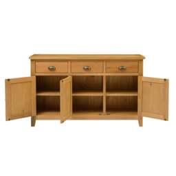 Oakland Rustic Oak Large Sideboard - The Cotswold Company - thumbnail 3