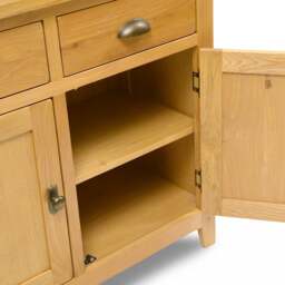 Oakland Rustic Oak Large Sideboard - The Cotswold Company - thumbnail 5