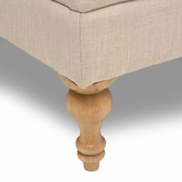 Clover Buttoned Coffee Table - Stone Linen - The Cotswold Company - thumbnail 6