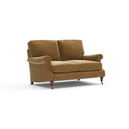 Large 2 Seater Sofa - Mustard - Matt Velvet - Taylor High Back - The Cotswold Company - thumbnail 5