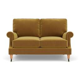 Large 2 Seater Sofa - Mustard - Matt Velvet - Taylor High Back - The Cotswold Company - thumbnail 2