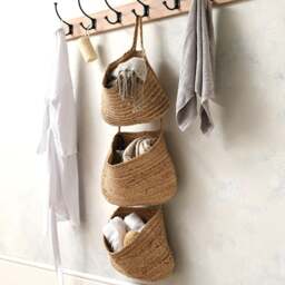 Jute Hanging Baskets Natural - Home Accessories - The Cotswold Company - thumbnail 2