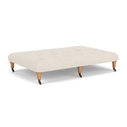 Foot Stool - Cream - House Weave - Amelia Large - The Cotswold Company - thumbnail 1