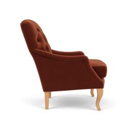 Armchair - Brick - Matt Velvet - Olivia - The Cotswold Company - thumbnail 3