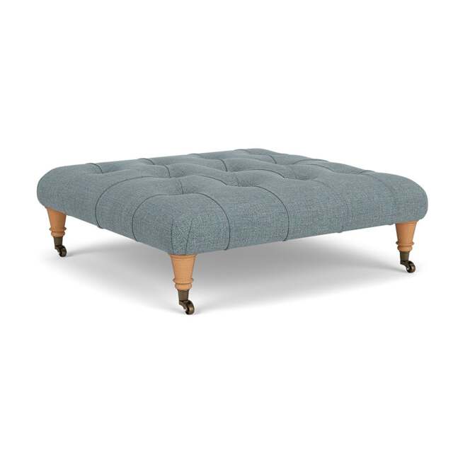 Foot Stool - Teal marl - Rustic weave - Amelia - The Cotswold Company - image 1
