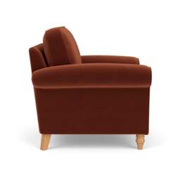 Armchair - Brick - Matt Velvet - Hurley - The Cotswold Company - thumbnail 3