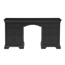Chantilly Dusky Black Double Pedestal Dressing Table - The Cotswold Company - thumbnail 4