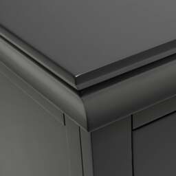 Chantilly Dusky Black Double Pedestal Dressing Table - The Cotswold Company - thumbnail 6