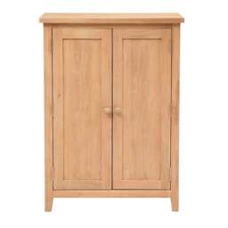 Large Shoe Cupboard - Inglesham Whitewash Oak - The Cotswold Company - thumbnail 4