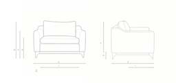 Love Seat - Apple  -  Herringbone Weave - Watson - The Cotswold Company - thumbnail 4