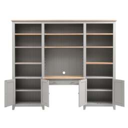 Library Cabinet and Workstation - Chester Dove Grey - The Cotswold Company - thumbnail 4