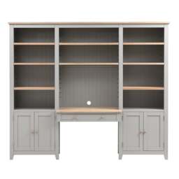 Library Cabinet and Workstation - Chester Dove Grey - The Cotswold Company - thumbnail 3