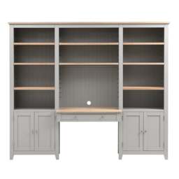 Library Cabinet and Workstation - Chester Dove Grey - The Cotswold Company - thumbnail 5