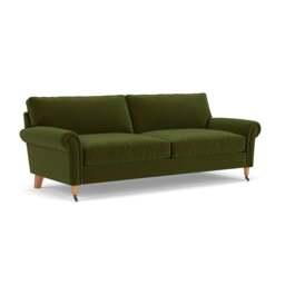 4 Seater Sofa - Forest Green - Matt Velvet - Osbourne - The Cotswold Company