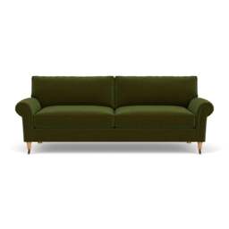 4 Seater Sofa - Forest Green - Matt Velvet - Osbourne - The Cotswold Company - thumbnail 2
