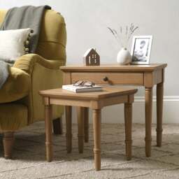 Nest of Tables - Elkstone Mellow Oak - The Cotswold Company