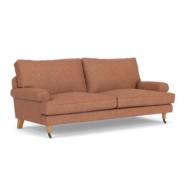 3 Seater Sofa - Brick - Herringbone Weave - Stewart - The Cotswold Company - image 1
