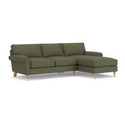 Chaise Large Right Hand - Fern - Luxury Italian Linen - Osbourne - The Cotswold Company - thumbnail 1