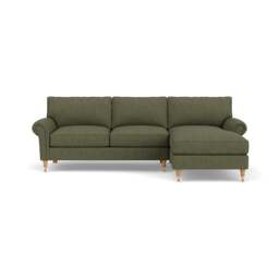 Chaise Large Right Hand - Fern - Luxury Italian Linen - Osbourne - The Cotswold Company - thumbnail 2
