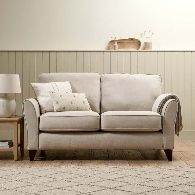 Large 2 Seater Sofa - Natural - House Linen Mix - Express Delivery Sofas - Fletcher - The Cotswold Company - image 1
