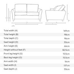 Large 2 Seater Sofa  - Natural - House Linen Mix - Express Delivery Sofas - Fletcher  - The Cotswold Company - thumbnail 6