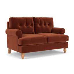 2 Seater Sofa - Brick - Matt Velvet - Talbot - The Cotswold Company - thumbnail 1
