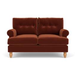 2 Seater Sofa - Brick - Matt Velvet - Talbot - The Cotswold Company - thumbnail 2