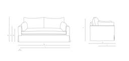 3 Seater Sofa - Teal - Eco Chenille - Ashton - The Cotswold Company - thumbnail 4