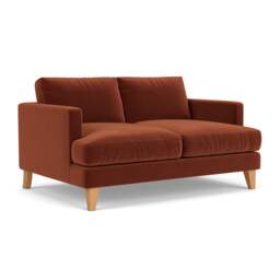 Large 2 Seater Sofa - Brick - Matt Velvet - Jackson - The Cotswold Company