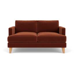 Large 2 Seater Sofa - Brick - Matt Velvet - Jackson - The Cotswold Company - thumbnail 2