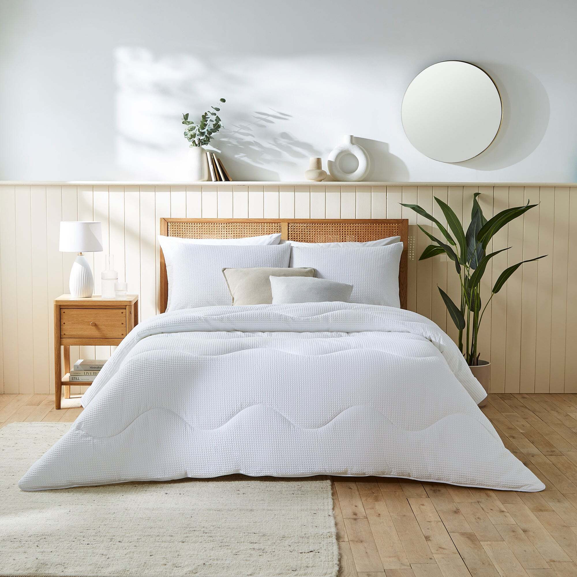 Night Lark® White 100% Cotton Waffle Coverless Duvet