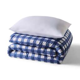 Night Lark® Gingham Indigo Coverless Duvet Set - thumbnail 5